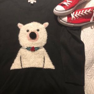 NWOT black sweater with polar bear
